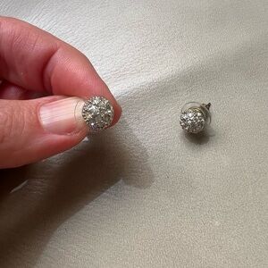 Swarovski Crystal and Silver Stud Earrings